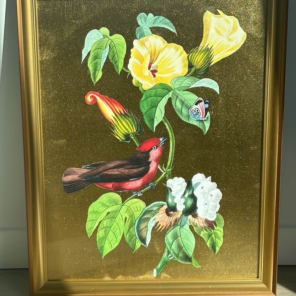 Framed Botanical Paradise Birds Exotic Wall Art - Picture 3 of 9